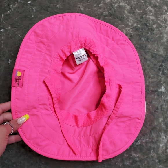 Sun Protection Zone Pink Floral Kids Hat - Picture 6 of 8